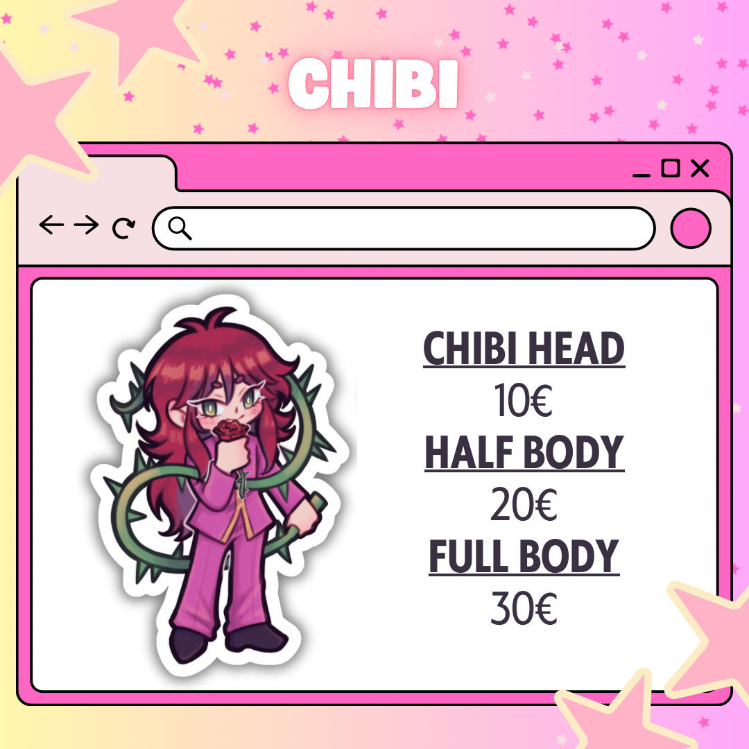Chibi commissions prices. Chibi commissions prices.